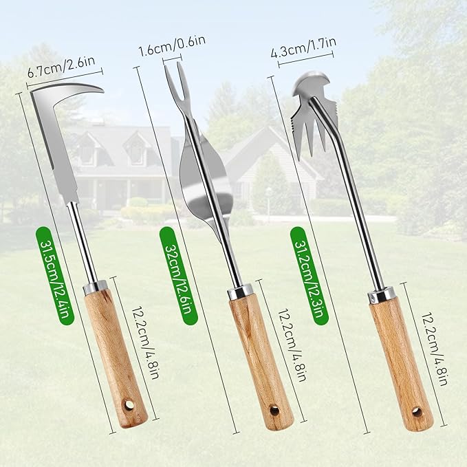 FR 3 Pcs Set Weed Puller Tool, Manual Weed Puller Tool, Crevice Weeder