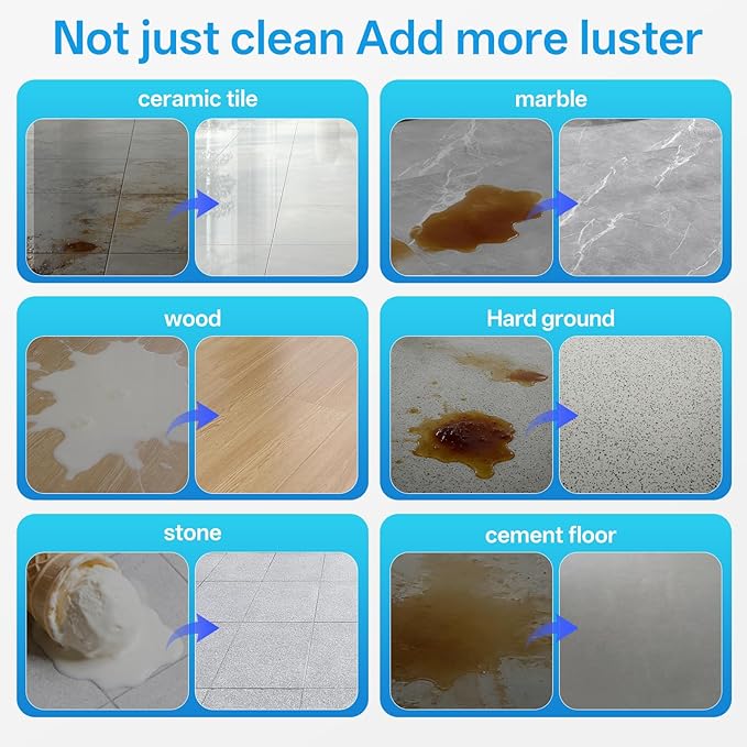 1L Fresh Ocean Floor Cleaning Solution Compatible with Roborock/Eufy/iRobot/Ecovacs/Dreame/Shark, Fragrance Deodorization, Deep Cleans for Multiple Hard Floors, Suitable With All Robot Vacuum