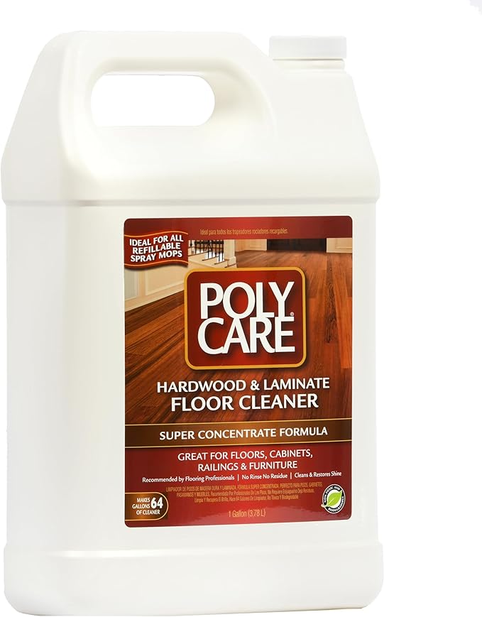 Hardwood Floor Cleaner Super Concentrate - 128 Fl Oz - Fresh- Dilute Concentrate with Water for Spray Mops and Spray Bottles - Residue-Free Floor Cleaning Solution