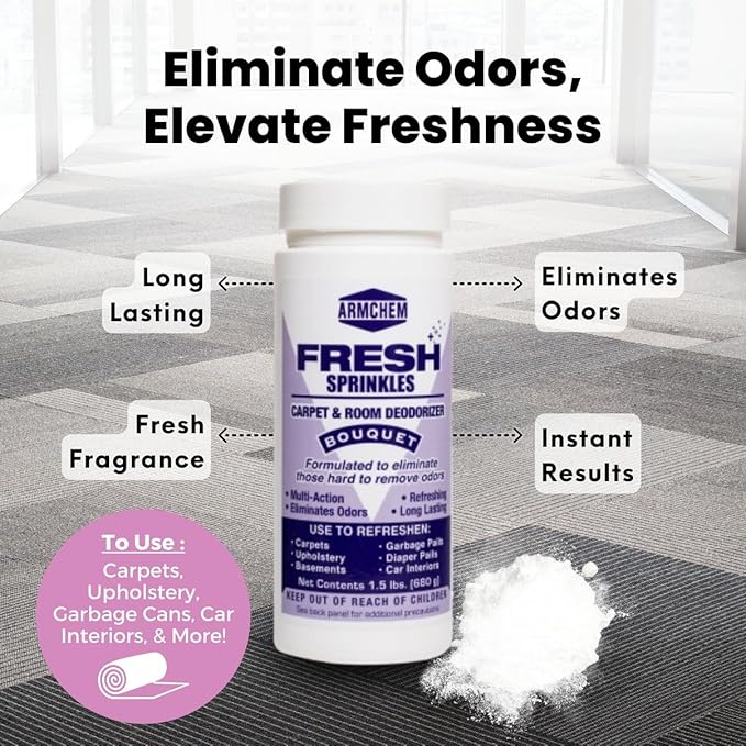 Carpet Care Bundle, Vanish Spot Remover Spray and Fresh Sprinkles Bouquet Deodorizer Powder, 18 oz and 1.5 lbs
