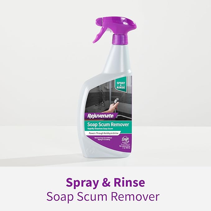 Rejuvenate Soap Scum Remover, 32 Ounces, Easily Dissolves Soap Scum Without Scrubbing