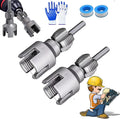Integrated Internal & External Pipe Threading Tool, PVC Dual-function Pipe Threading Tool for 1/2" & 3/4" Pipes, Electric Drill Compatible PVC & Plastic Pipe Threader Kit for Home Repair (1/2"+ 3/4")