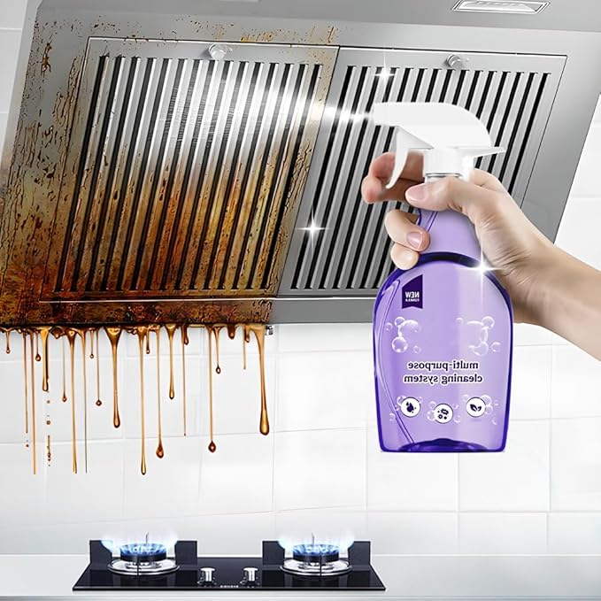 Fliwos Spray Oven Cleaner, 2026 Upgraded All-Purpose Spray Cleaner with Concentrated Cleaning Tablets, Multi-Surface Cleaning Spray for Oven, Grill, Kitchen, Bathroom and Home (1 Bottle+6 Pcs)