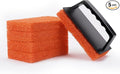 Griddle Cleaning Pads for Blackstone Flat Top, Non-Scratch Grill Scrub Pads, Bathroom Scrubbing Pads, Pool Scrub Brush, Shower Tile (5 Pads + Handle)