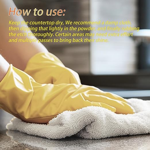 Marble Polishing Powder & Compound - Granite Countertop Polish, Etch & Scratch Remover, Stone Cleaning Powder & Cleaner for Marble Polish & Restoration - 8 oz