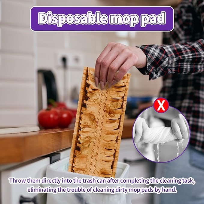 20 Pack Disposable Power Mop Pads for Swiffer Power Mop Pads, Compatible with Swiffer Power Mop Refills, Unscented Spray Replacement Floor Cleaning Refills for urface/Hardwood Floor Cleaning