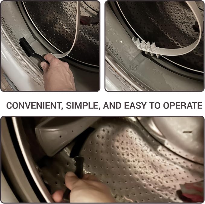 Washing Machine Cleaning Brush Set, 8-Piece Dryer Vent Cleaner Kit, Washer & Dryer Maintenance Tools for Deep Cleaning, Including Lint, Crevice, and Drum Brushes
