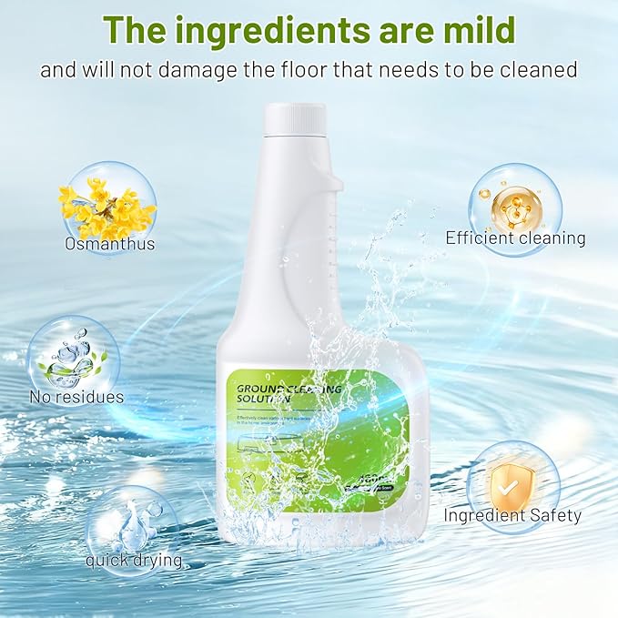 Floor Cleaning Solution, Dilution Ratio 1:200, 960 ml Osmanthus Scent Compatible with Eufy Cleaning Solution, Eco-Friendly, Plant-Based,Compatible with Omni C20, X8 Pro, X10 Omni, G series, L Series