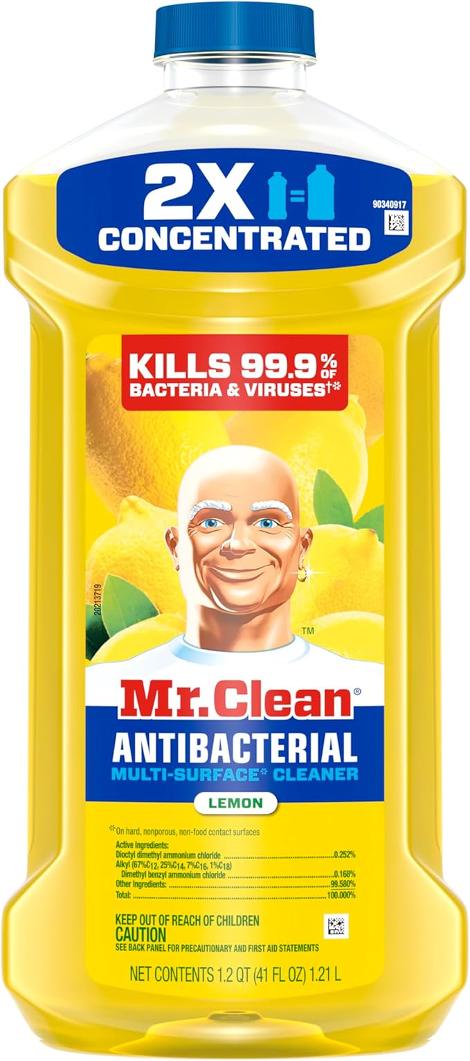 Mr. Clean All Purpose Cleaner, Floor Cleaner for Mopping, Cleaning Liquid, Lemon, 41oz