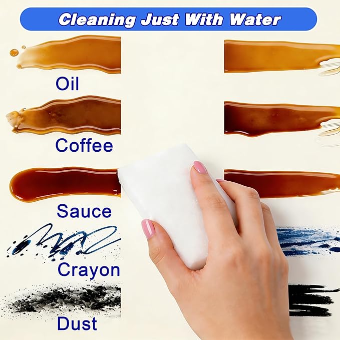 20 Pack Magic Cleaning Sponge Erasers, Non-Scratch Melamine Sponge Bulk Multi-Surface Cleaner Melamine Foam Cleaning Scrubber Pad Sponges for Household Wall Shoes Bathtub Door Shower Bathroom Kitchen