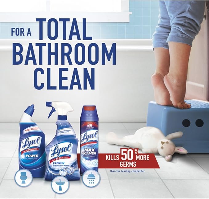 Lysol Clean & Fresh Toilet Bowl Cleaner, Ocean Fresh, 24 oz (Pack of 4)