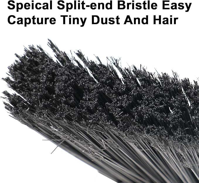 Heavy Duty Angle Broom 1 Pack - White Broom for Outdoor & Indoor, Garage, Driveway, Sidewalk, Kitchen & More, Long Handle