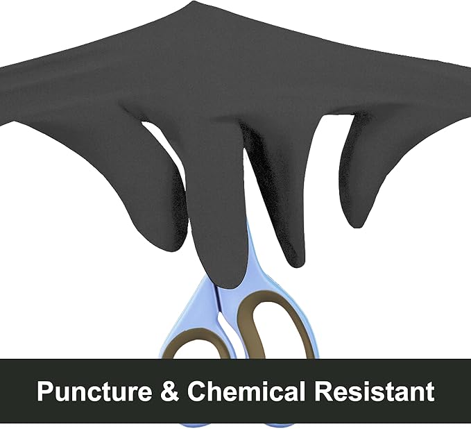 GLOVEWORKS Black Nitrile Gloves 5 Mil Disposable, Latex Free, Textured Grip for Food Service, Cooking, Professional Cleaning