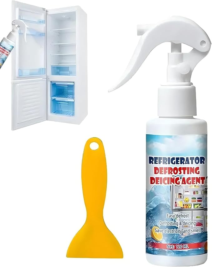 Fridge Defrosting Spray, 120 ml - Easy Defrosting, Defrosting and Defrosting Agent, Saves Electricity and Odour (1, 120 ml)