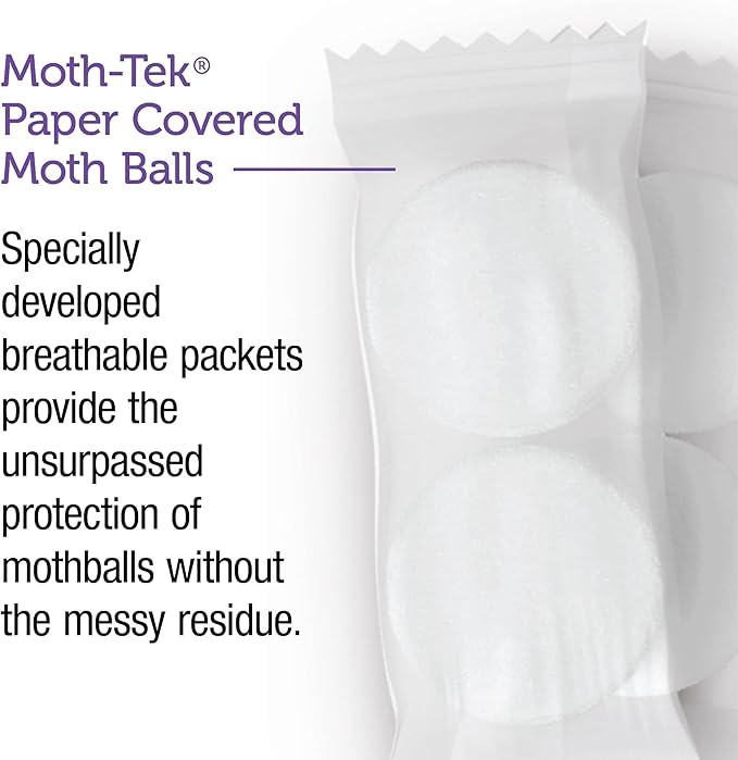Enoz Lavender Scented Moth Ball Packets, Kills Clothes Moths, Carpet Beetles, Eggs and Larvae, 12 oz Resealable Bag