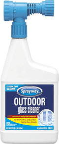 Sprayway Outdoor Glass Cleaner, 32oz | Streak-Free Shine, Foaming Action | Ideal for Windows, Patio Doors, and Outdoor Glass Surfaces