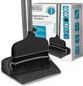BLACK+DECKER Butler Broom & Dustpan Set - Stand-Up Design - Lightweight, Space-Saving Combo for Kitchen, Living Room, Bathroom, Lobby Floors - Home Cleaning Essential, Black/Grey