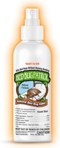 TSA Approved Bed Bug Spray 3oz – Natural Plant-Based Killer for Luggage, Travel, Hotels, Airbnb, Cars & Buses – Safe for Children & Pets – Compact On-The-Go Use – Bed Bug Patrol