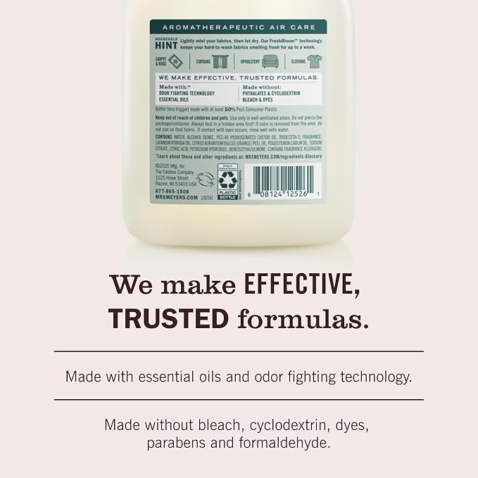 MRS. MEYER'S CLEAN DAY Fabric Freshener, Birchwood Scent, 20 Ounce Bottle