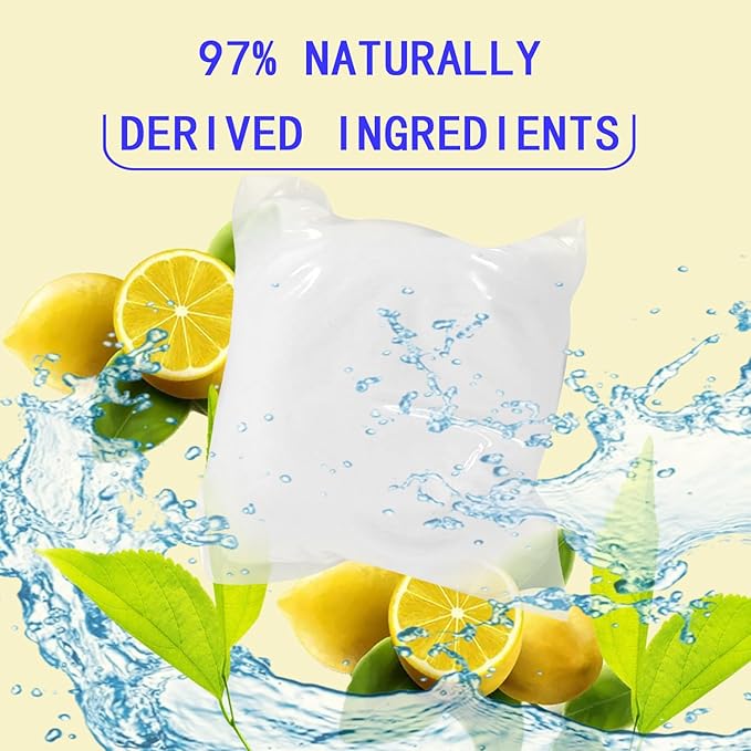 Hard Floor Cleaner Compatible with OCedar PACSS | Fresh Lemon Flavor 20 Count （1 Pack）| Made from Natural Ingredients | Safe For Use On Variety Of Floors | For Use With All Mop Buckets (Lemon)