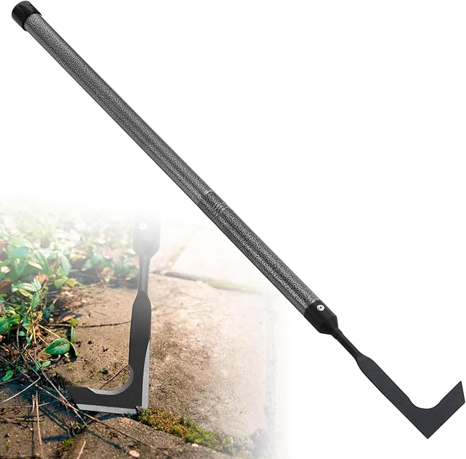 29" Long Handle Crack Weeder, Manual Crevice Weeding Tool Weed Puller for Sidewalk Paver Deck Boards, Gardening Tool for Removing Grass and Weeds from Deck Garden and Wall Crevices