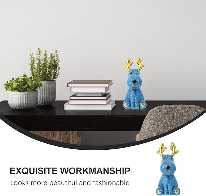 Deer Glasses Holder Resin Eyeglass Stand Desktop Ornament Eyewear Organizer Decorative Glasses Frame Display for Home Office