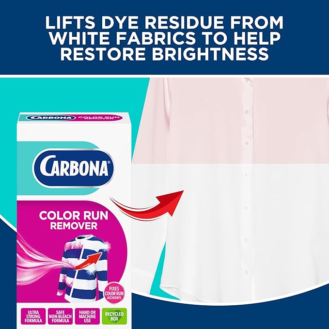 Carbona® Color Run Remover | Powerful Color Bleed Eliminator | Fixes Color Run Accidents | 2.6 Oz, 1 Pack