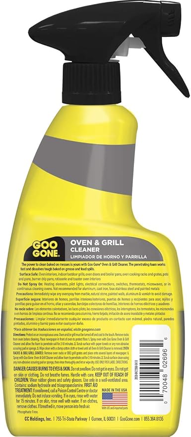 Goo Gone Oven and Grill Cleaner - 14 Ounce - Removes Tough Baked On Grease and Food Spills Surface Safe