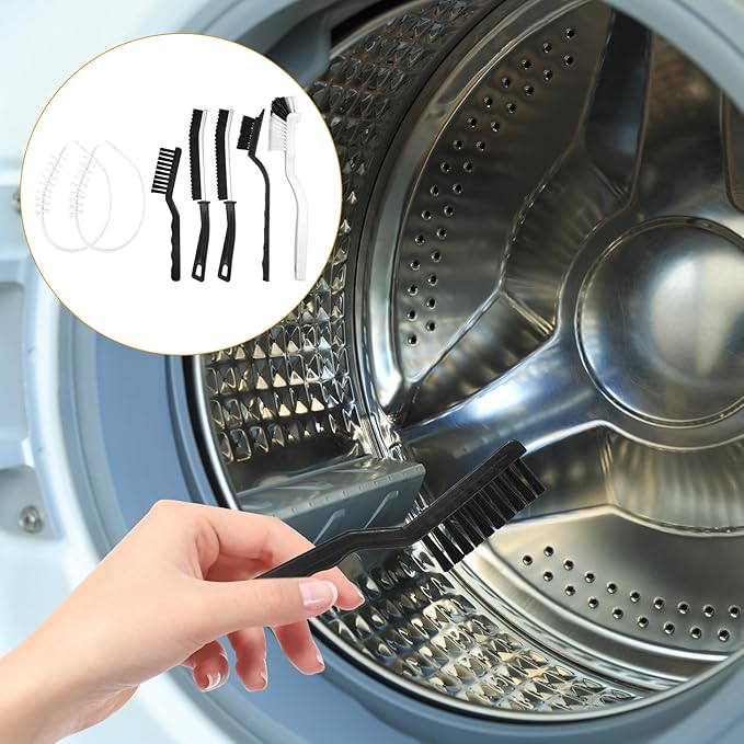 7PCS Washing Machine Cleaning Brush Kits,Durable Cleaning Tool for Washing Machine Drums,Crevice Brush for Bathroom, Shower and Kitchen