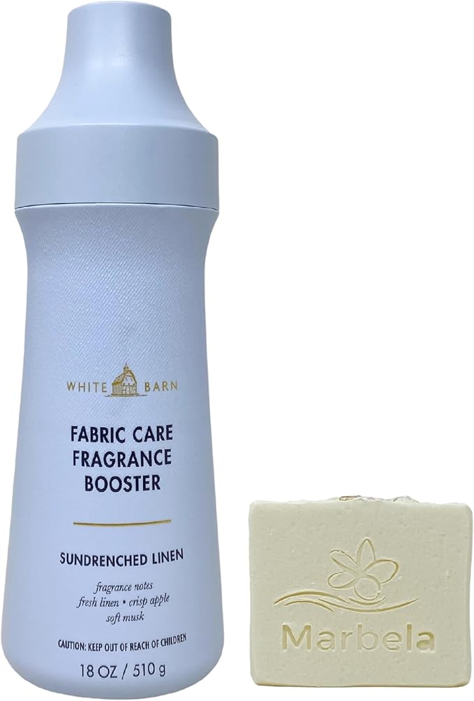 Bath & Body Works Sundrenched Linen Fabric Care Fragrance Booster with a Natural Oats Bar Soap