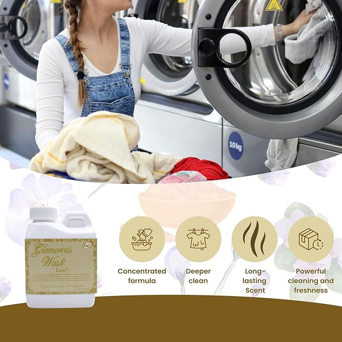 Worldwide Nutrition Bundle: Tyler Glamorous Wash Icon Scent Laundry Liquid Detergent - Luxury Liquid Laundry Detergent - 4 oz, 112-gram Container and Multi-Purpose Key Chain
