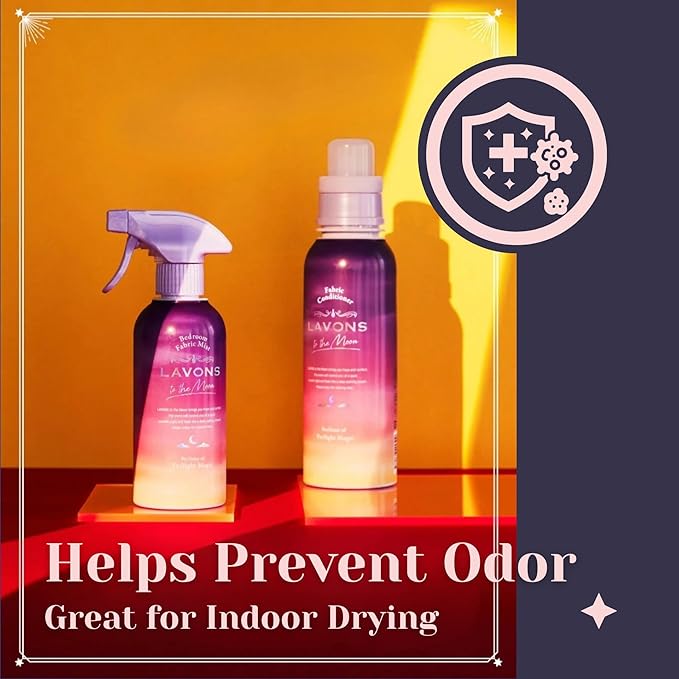 LAVONS Nontoxic Fabric Softeners Liquid, Fabric Conditioner with Organic Extracts, Natural Laundry Softener from Japan, Plant Based FABRIC Softener Sensitive Skin 16.9 Fl Oz to the Moon TWILIGHT MAGIC