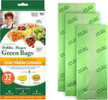 Debbie Meyer, GreenBags 32-Pack (16M, 8L, 8XL) | Reusable Storage Bags Keeps Fruit, Vegetables, Produce, Cut Flowers Fresh Longer, Kitchen & Fridge Preservation Solution, BPA Free, Made in the USA