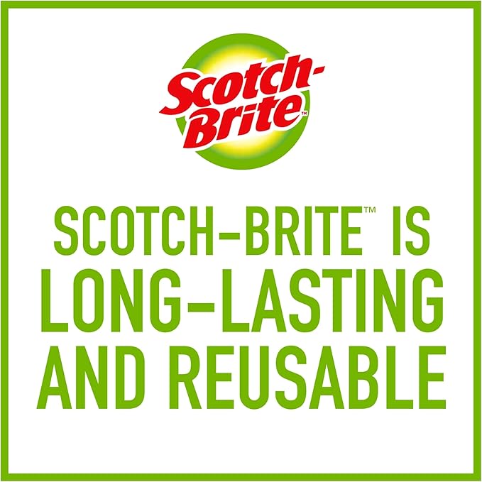 Scotch-Brite Dobie Pads, Dobie Sponge for All Purpose Cleaning of Kitchen, Bathroom, and Household, Non Scratch Dobie Cleaning Pads Safe for Non-Stick Cookware, 12 Dobie Pads