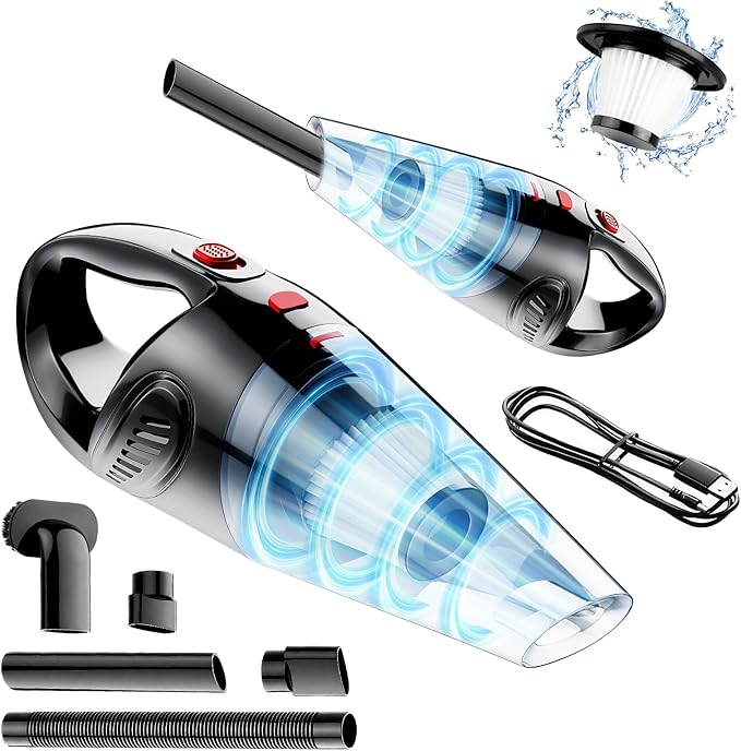 Cordless Hand Held Vacuum Cleaner - Handheld Vacuum Cleaner with Washable Filter, Lightweight & Low Noise, Clean Dust & Hair Fastly