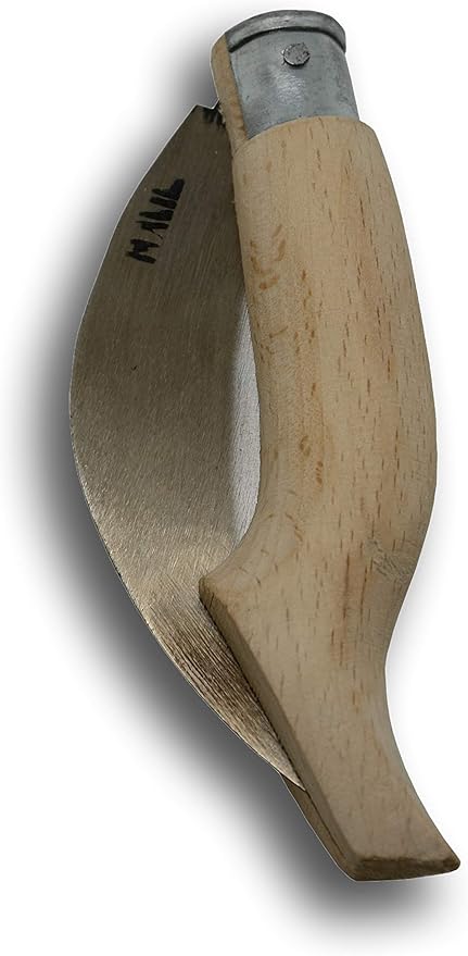 Folding Garden Sickle 12” - Manual Grass Scythe Hand Weeder Tool with Serrated Blade for Lawn and Garden Maintenance