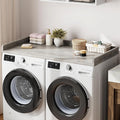 Washer Dryer Countertop, 54.3" x 27.6" Wooden Laundry Countertop with Edge Rails, Washer and Dryer Topper for Laundry Room Organization and Storage