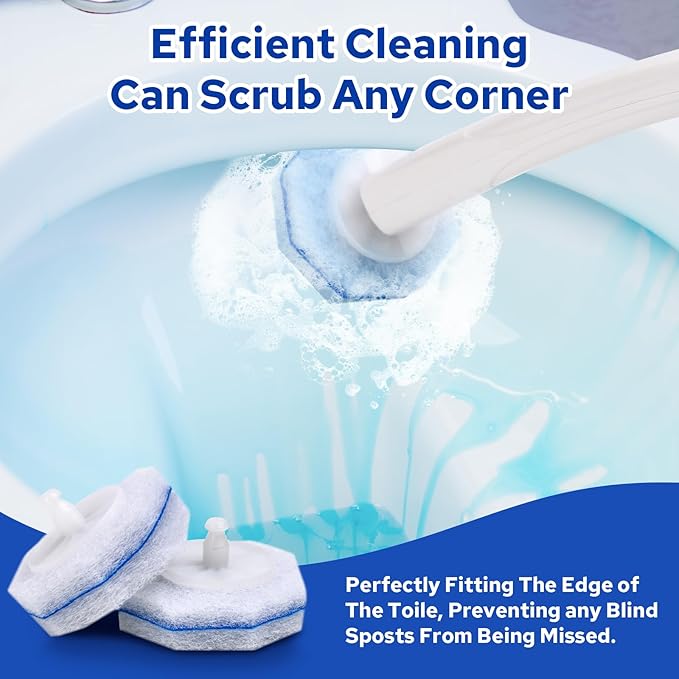 Cecailin® 120pcs Disposable Toilet Brush. Bathroom Cleaning. Disposable Bowl Cleaners Compatible with Most Toilet Brushes