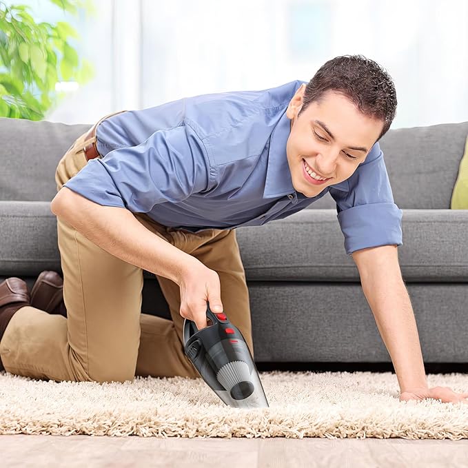 Cordless Hand Held Vacuum Cleaner - Handheld Vacuum Cleaner with Washable Filter, Lightweight & Low Noise, Clean Dust & Hair Fastly