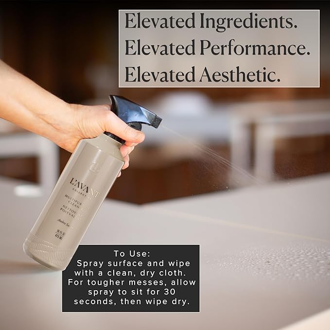 L’AVANT Collective High Performing Multipurpose Cleaner | Plant-Based, Naturally Derived Formula, Ambré Santal Scent - 16 Fl oz Refillable Bottle – All-Purpose Surface Cleaner