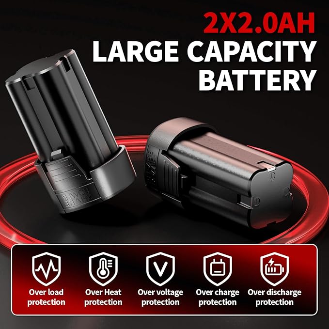 Electric Ratchet Wrench Set,40 Ft-lbs, 550 RPM, 16.8V Cordless Ratchet Wrench 3/8", Variable Speed Power Ratchet Tool Kit with 1/4" Adapter, LED Light, 2 * 2.0Ah Batteries and Fast Charger