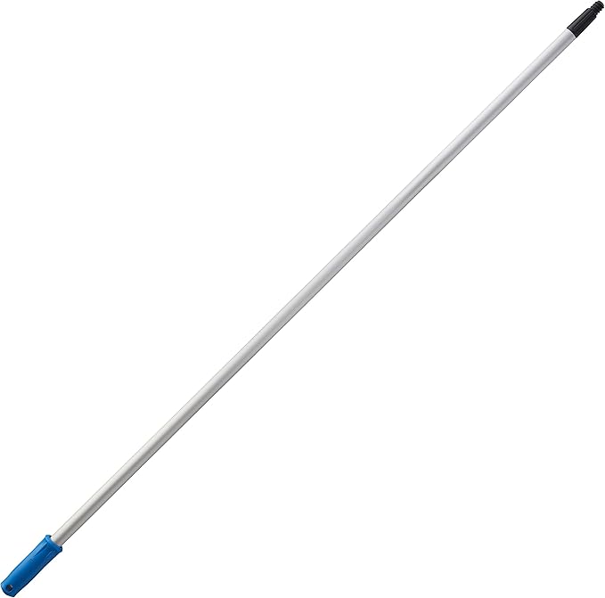 Unger Professional AquaDozer Max Kit, 36” Smooth Surface Curved Floor Squeegee and 48” Dual End Pole, Rubber Blade Scrubber and Broom for Concrete, Asphalt, and Tough Cleaning Jobs