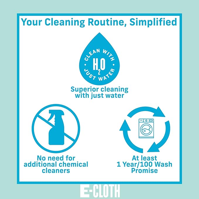 E-Cloth Flexi-Edge Floor & Wall Duster Head, Reusable Dusting Mop for Floor Cleaning, Floor Cleaner Ideal for Harword, Tile, Laminate and Other Hard Surfaces, 100 Wash Guarantee, 1 Pack