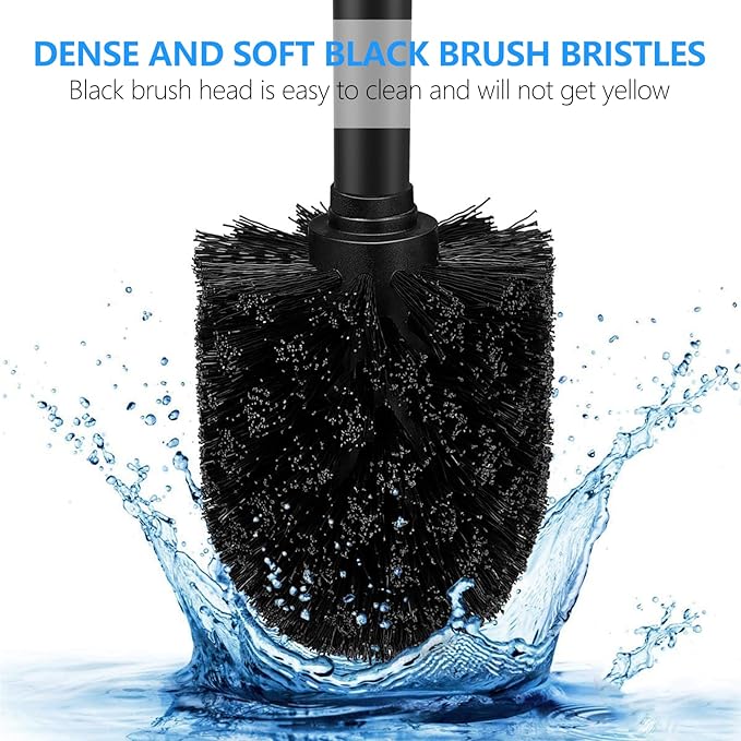 SetSail Toilet Brush, Compact Size Toilet Bowl Brush and Holder Toilet Brushes for Bathroom with Stainless Steel Handle Toilet Cleaner Brush with Durable Scrubbing Bristles, 3 Packs