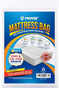2 Pack Heavy-Duty 4 Mil King/Cal King Mattress Bag for Moving and Storage, Clear Plastic Mattress Cover, Fits Up to 20” Thick