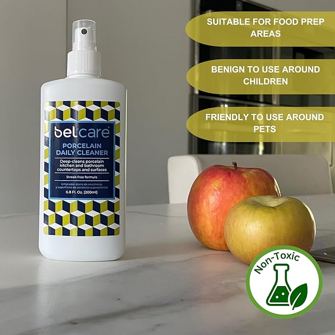 Porcelain Kitchen Countertop Cleaner & Bathroom Vanity Cleaner, pH-Neutral, Streak-Free, Specially Formulated for Porcelain Surfaces – 6.8 fl oz