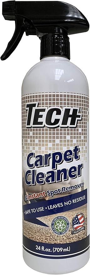 TECH Carpet Cleaner Spray - Instant Spot Remover with No Harsh Chemical (24 Oz)