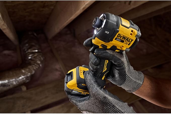DEWALT 20V MAX 1/4 Inch Hydraulic Impact Driver,Quiet, Brushless Cordless XR Extreme Runtime, LED Halo Ring, Tool Only (DCF870B)