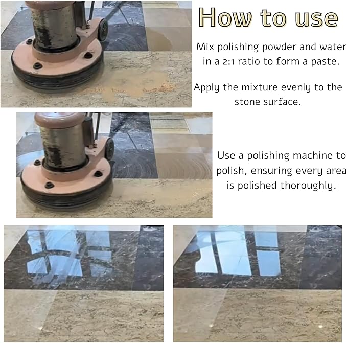 2.2LB Marble Polishing Powder Granite Polish Marble Cleaner Nature Stone Sealer | Professional Grade - Suitable for All Kinds of Stone Polishing Treatment and Shine Renewal