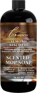 Lapew Almond Biscotti Scented Mop Soap - Luxury Floor Cleaner Concentrate for Mopping Tile, Laminate, Vinyl & Hardwood | Streak-Free, Low-Foam | 36 oz